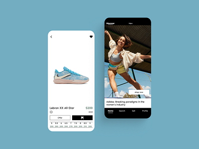 Shoe App Design app design s ui ux