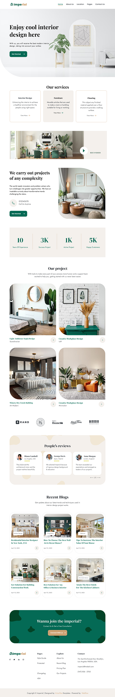 Landing for interior design beautiful design best design branding creative design design furniture web design furniture website design interior design landing page logo online store ui uiux uiux design ux uxui uxui design web design website design