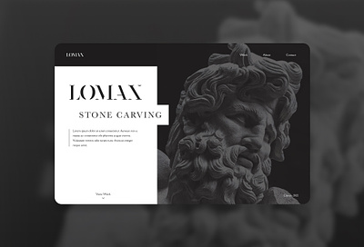 LOMAX Stone Carving design ui web design