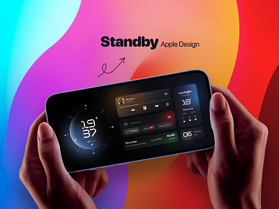 Standby Apple Design🔥 app apple calendars calenders clock date design digital email gmail ios iphone mobile pixel standby trend ui uidesign uiux wheater