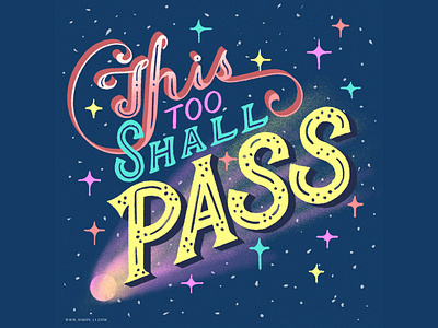 This too shall pass handlettering lettering mindfulness positivity quote