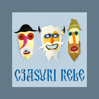 Three masks 2d bad brush design graphic design illustration mask procreate romania things traditions