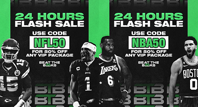 Flyers - Flash Sale - Beat The Books [TWITTER] graphic design