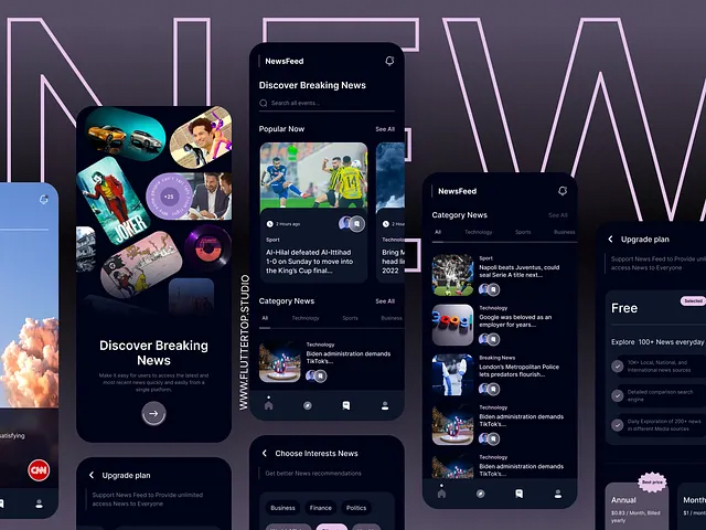 News App UI designs, themes, templates and downloadable graphic ...
