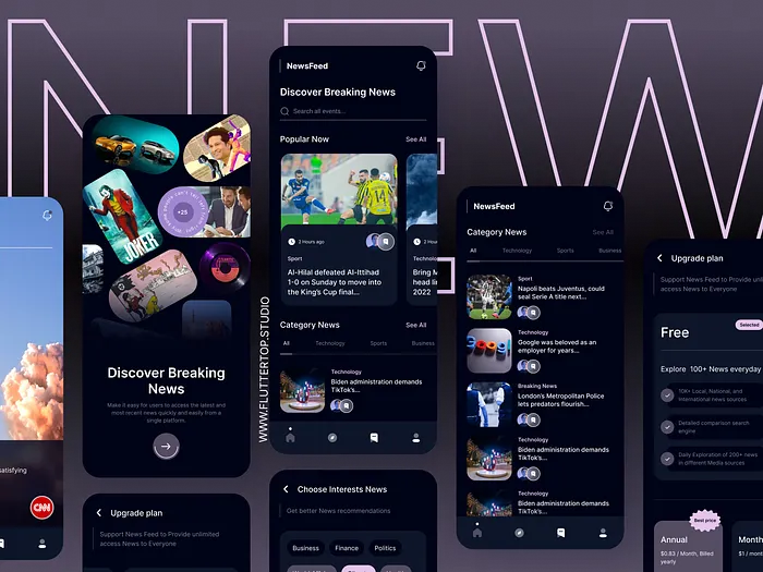 News App UI designs, themes, templates and downloadable graphic ...
