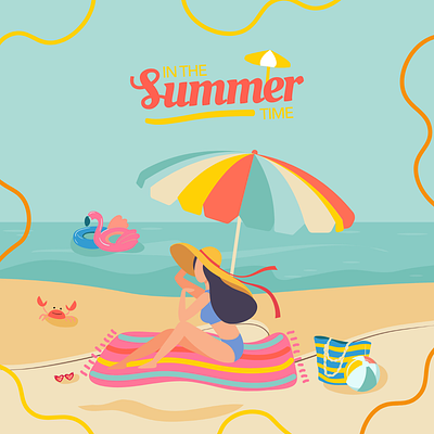 Summertime ~ ⛱️🕶️🌞 design graphic design illustration ilustratoradobe vector