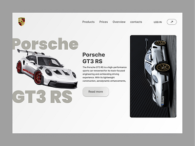 Landing page "Ui Porsche store" color scheme colorful ui design graphic design grid system illustration landing page landing page design layout typography ui ux visual hierarchy web design