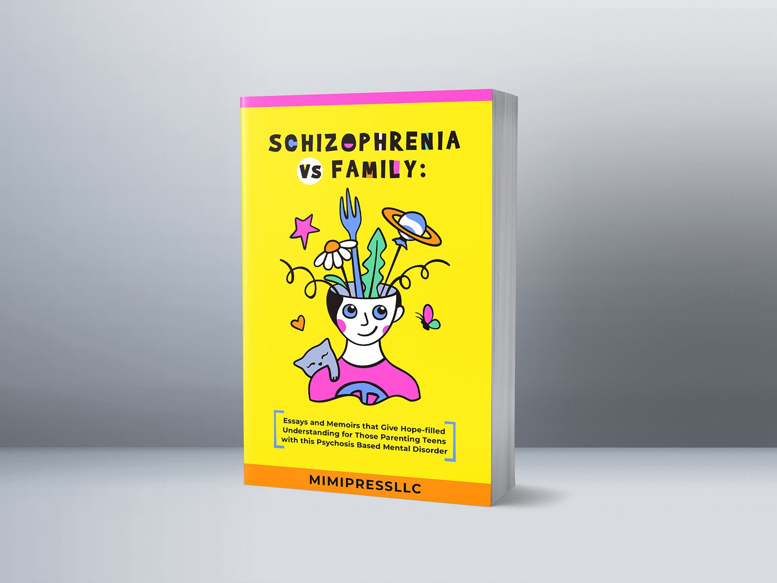 Book cover design for a book on schizophrenia adobe illustrator book cover children communication executive coaching graphic design graphic tablet illustration mental illness non fiction parenting positive print design psychology schizophrenia