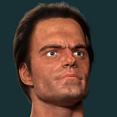 Henry Cavill Portrait 3d animation blender character design modelling portrait rendering scul texturing