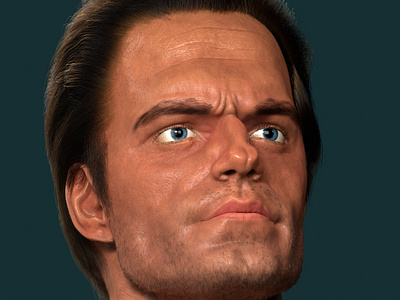 Henry Cavill Portrait 3d animation blender character design modelling portrait rendering scul texturing