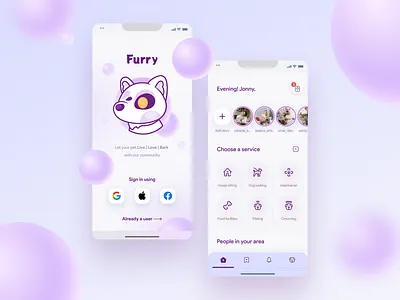 Furry - Dog Walking App Case Study app case study case study design dog walking app ios ios app mobile app ui uidesign uiux ux