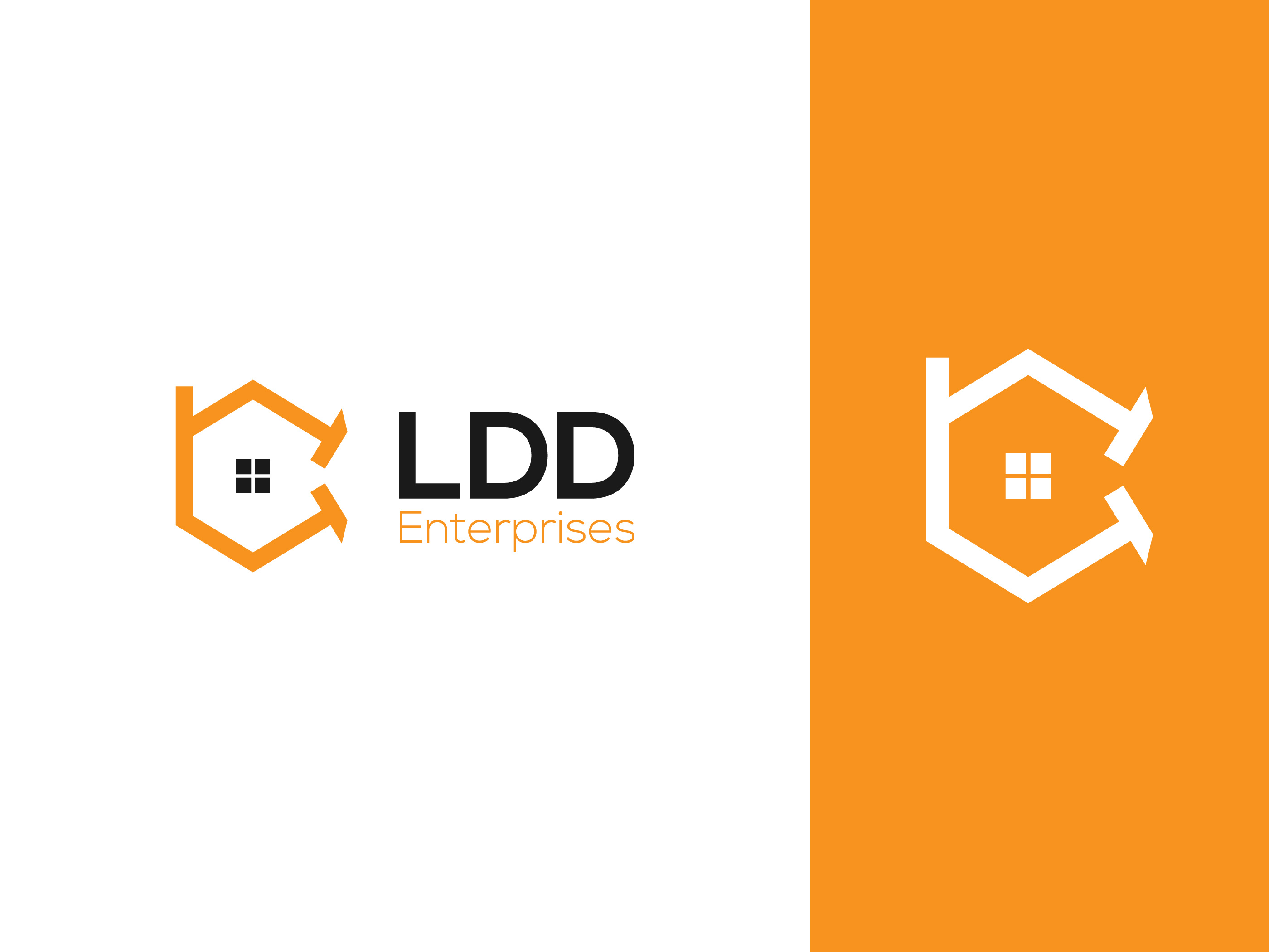 LDD Enterprises, logo design, logo abstract logo brand brand design brand identity brand logo building logo company construction logo creative logo design graphic design home repair identity logo logo and branding logo design minimal minimalist mordern real estate