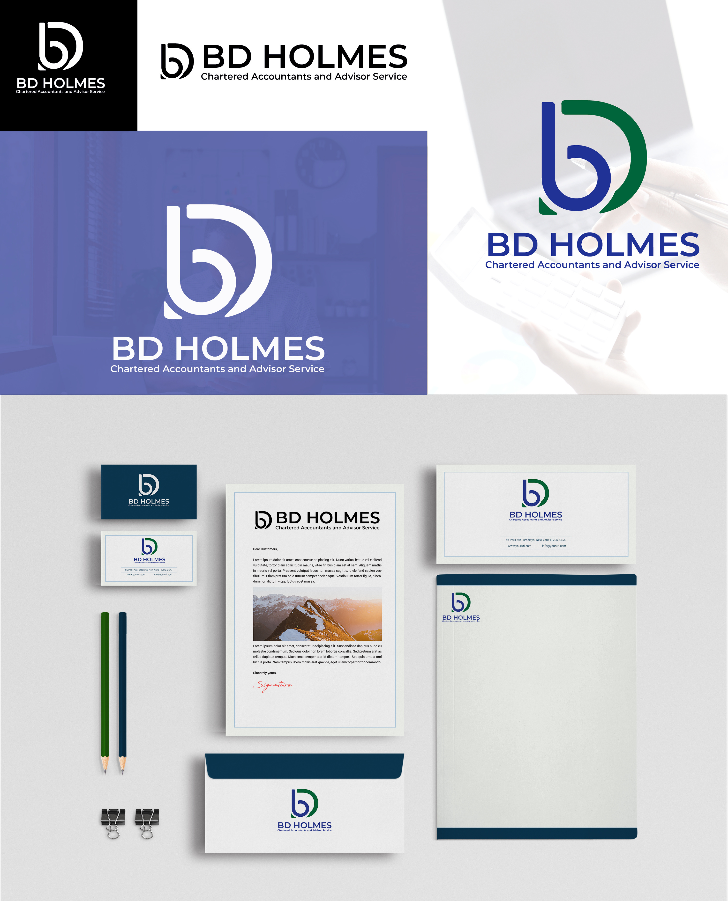 BD Holmes ReBrand branding logo