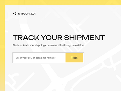 ShipConnect - Shipment Tracking Website container tracking design figma shipment shipment tracking shipment tracking website ui ux website