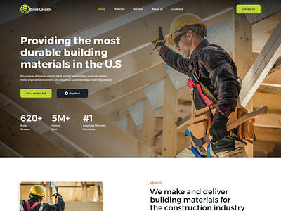 Construction company design typography ui ux webdesign