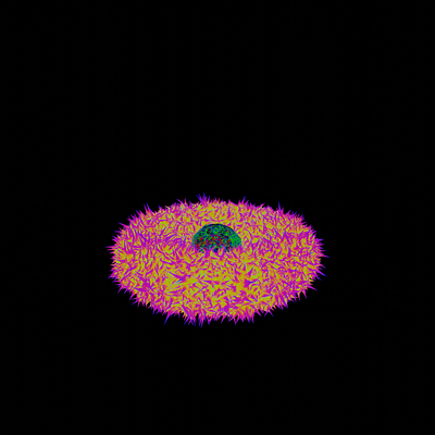 Neon hairy donut :) 3d 3d animations animation blender maya neon node