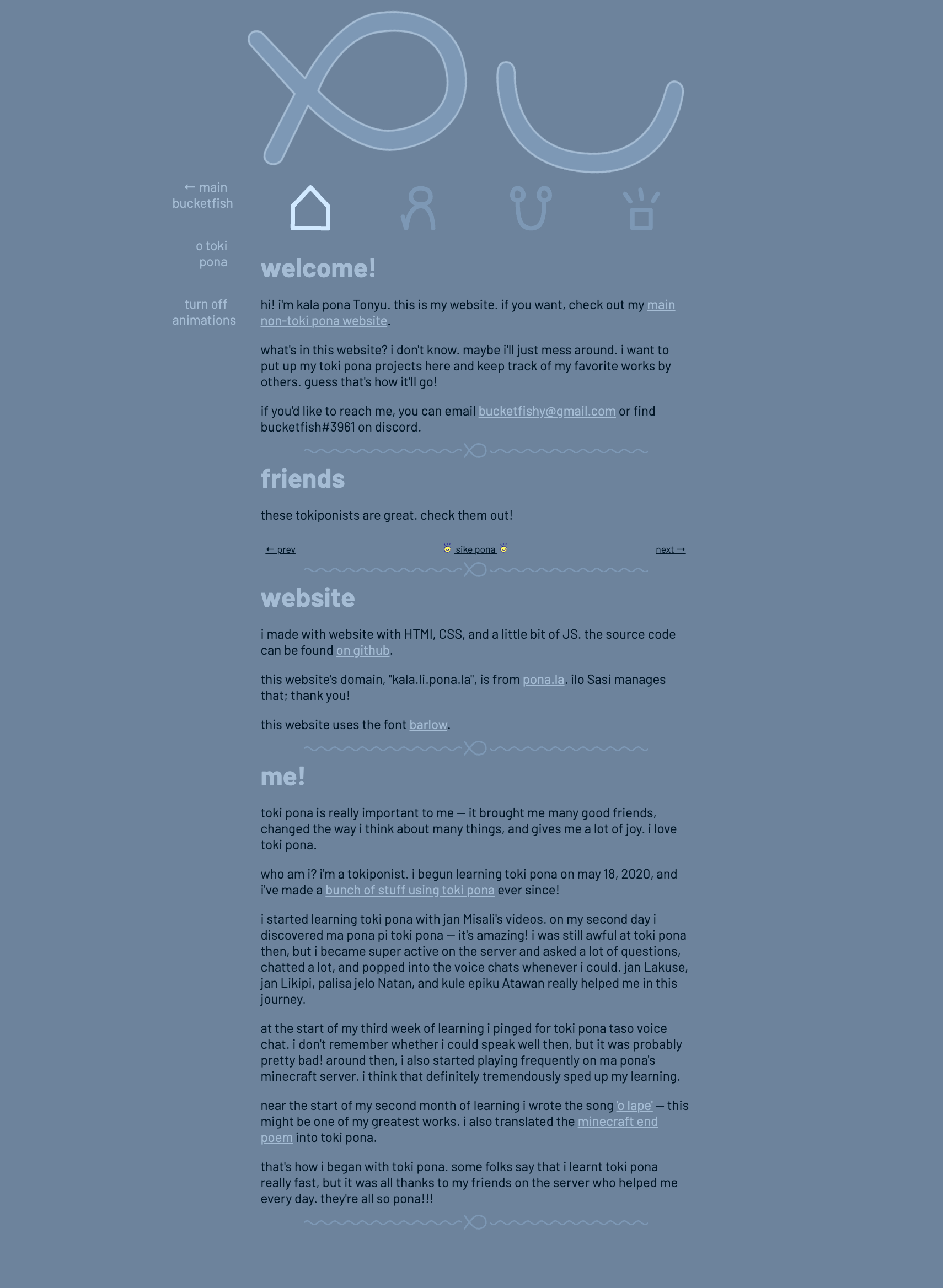 kala pona - personal website blog branding clean design indie personal website toki pona web animation web design website