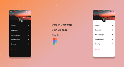 User Profile app dailyui design figma ui ux