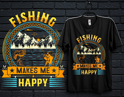 FISHING T-SHIRT DESIGN apparel branding clothing design fashion fish fishing fishingtee fishingtshirt fishingtshirtdesign graphic design hoodie illustration lake logo ocean pond sea typography vintage