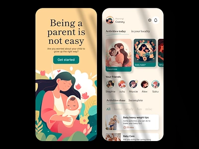 Parenting app design mobile app app design app designer child app coaching app family app learning app mobile app mom app moms app parenting parenting app parenting app design parents app ui designer ui kit