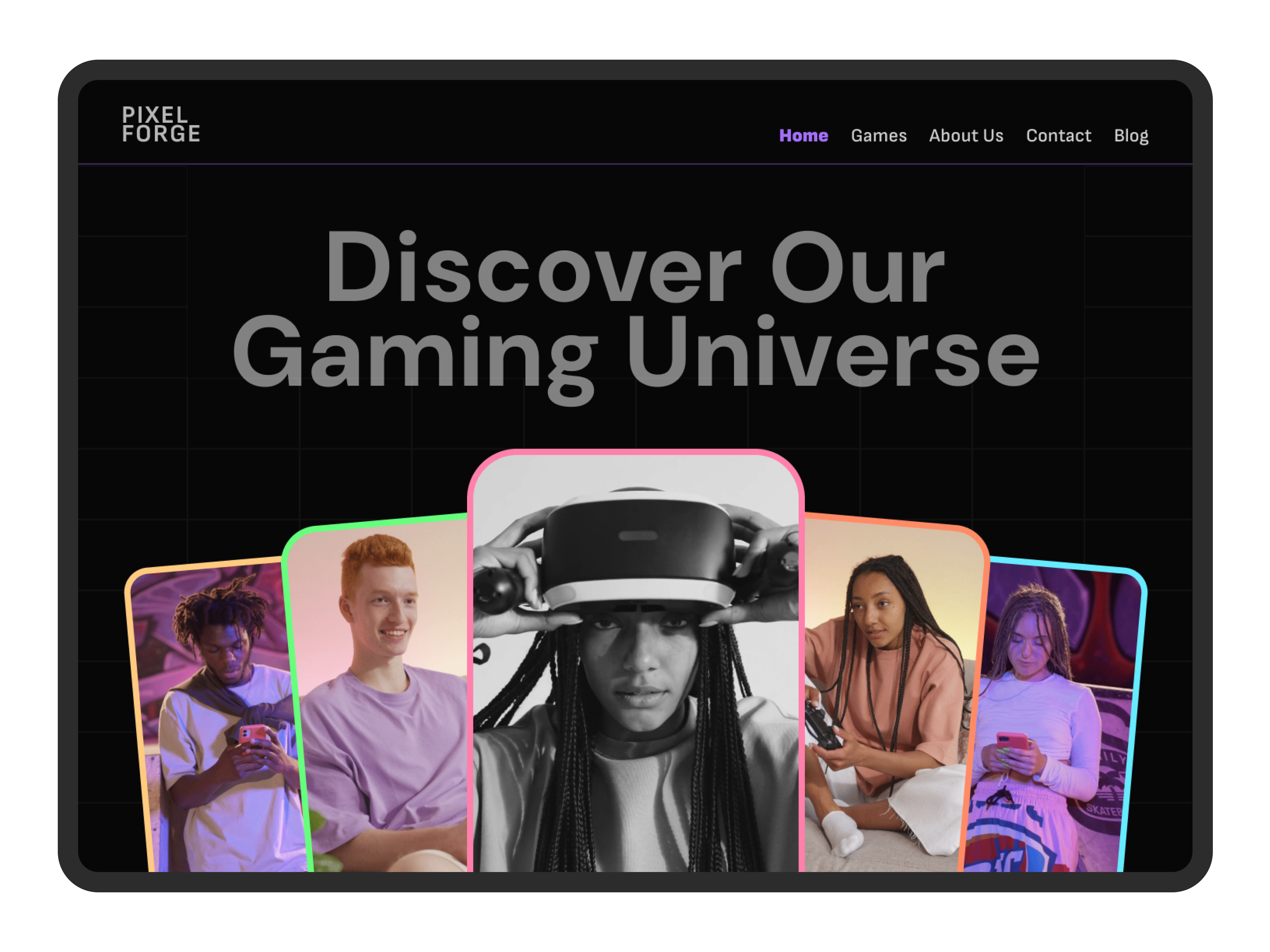 Game Studio Web UI Design animation design figma landingpage motion graphics smartanimate ui uidesign uiux ux uxdesign web webdesign webui