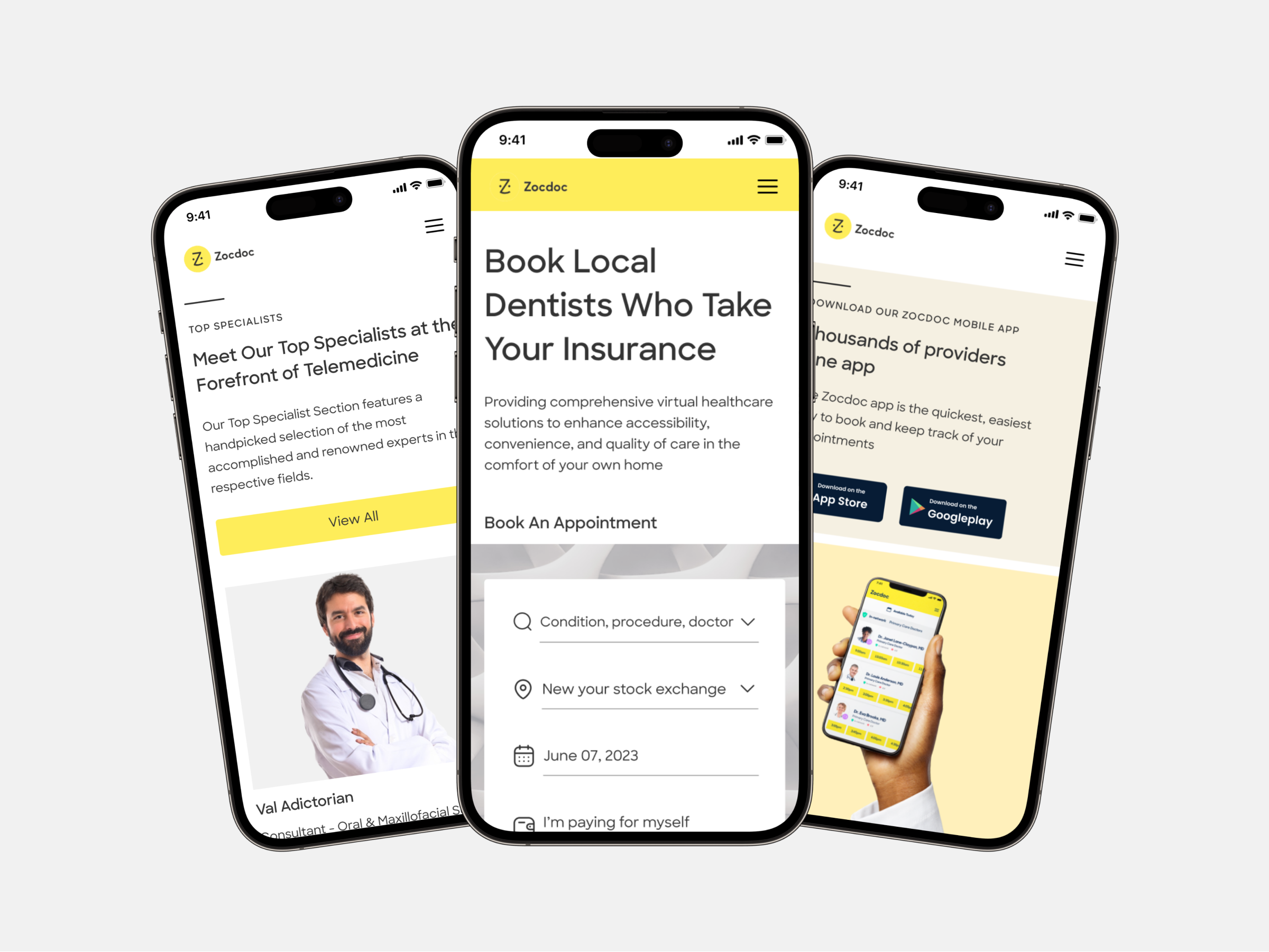 Zocdoc Redesign site Responsive UI by Rafiusams Prottoy on Dribbble