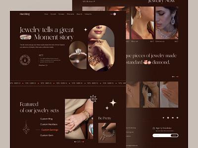 Jewelry store landing page branding clean creative dark design desktop diamond ecommerce fashion store graphic design jewellery jewellery shop jewelry shop landing page modern online shop style ui ui design unique