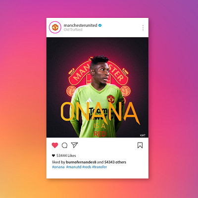 Onana transfer design creative graphic design manchesterunited