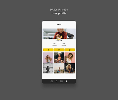 Daily UI 006 - User Profile 006 app app design branding dailyui design ui ui design user profile