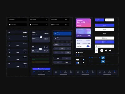 Mobile Finance App Components