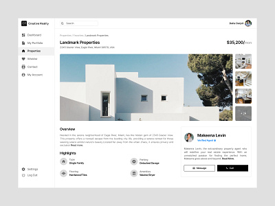 Property UI Web page design inspiration ui