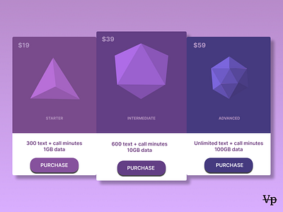 Pricing Cards UI Design app dailyui design figma ui ux