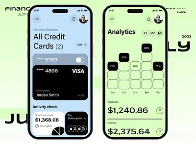 Finance Mobile Application-Finfy animation app app design awe bank bank card banking card app credit card e wallet finance finance app finance management financial investment mobile app money app trading app transaction wallet