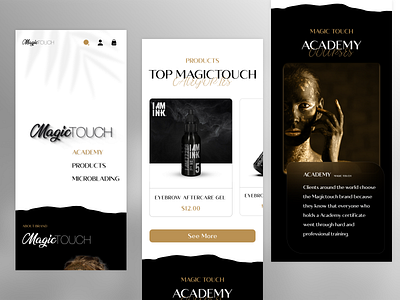 MagicTouch 🗨 desigb design mobile responsive tattoo ui uiux ux webdesign website