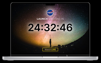 "Countdown Timer for NASA" app cool countdown timer dailyui design minimal typography ui ux