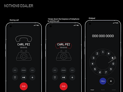 Nothing Dialer animation graphic design ui