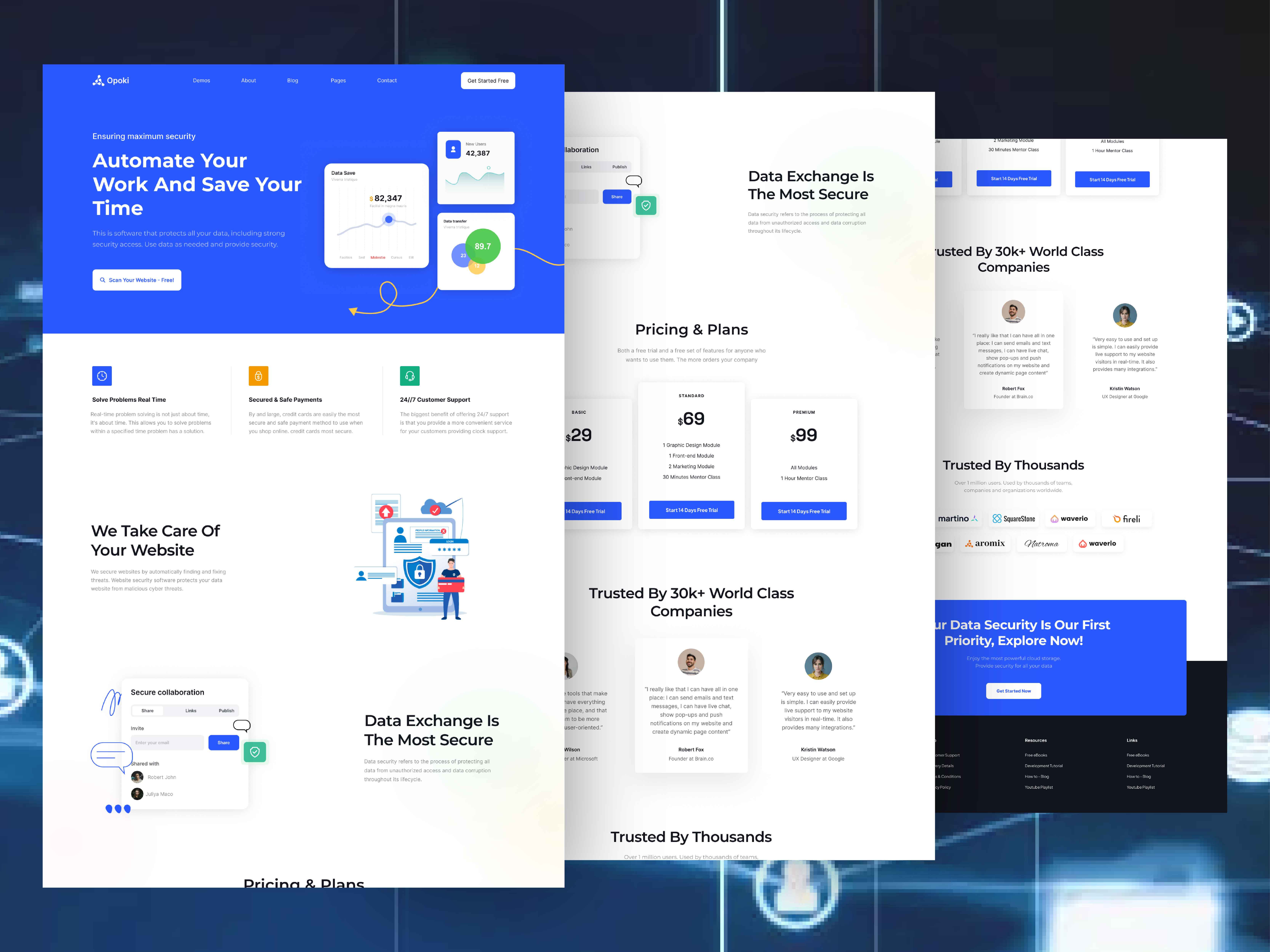 Example of Saas Website Landing Page Uiux Design
