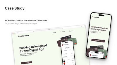 Case Study: Aurelia Bank - Account Creation Process app bank branding design graphic design research responsive website ui ux website