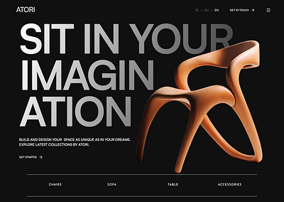 Luxury Landing Page for Furniture Brand - Design Concept branding branding identity design graphic design ui uiux ux website design
