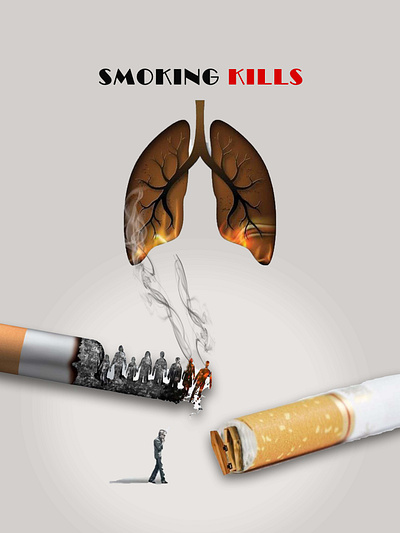 Postcard for Smoking Awareness adobe concept design illustration illustratoor photoshop postcard