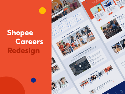 Shopee Careers Website Redesign 1 branding careers case study design illustration ui ux web design website