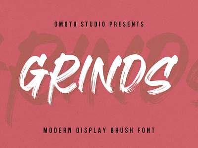 Grinds | Handbrush Font advertising