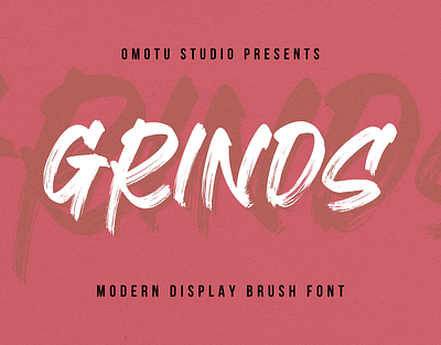 Grinds | Handbrush Font advertising