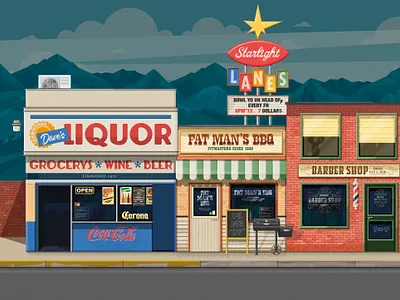 American architecture design graphic design illustration vector