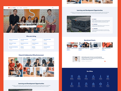 Shopee Careers Website Redesign 2 branding careers case study design icons product design redesign ui ux web design website