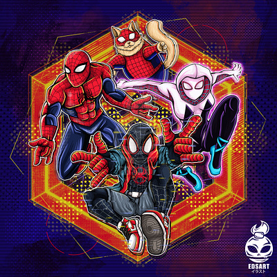 Spider-Verse Illustrations character design design graphic design illustration