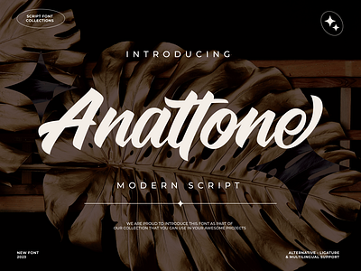 Anattone - Modern Script Font aesthetic font caligraphy font font design font preview free free font google font modern script font script font typography