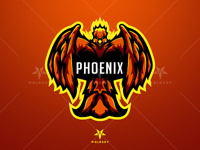 Phoenix Mascot Logo ai branding design esports game gaming graphic design icon illustration illustrator logo logodesign mascotlogo phoenix sport vector youtube