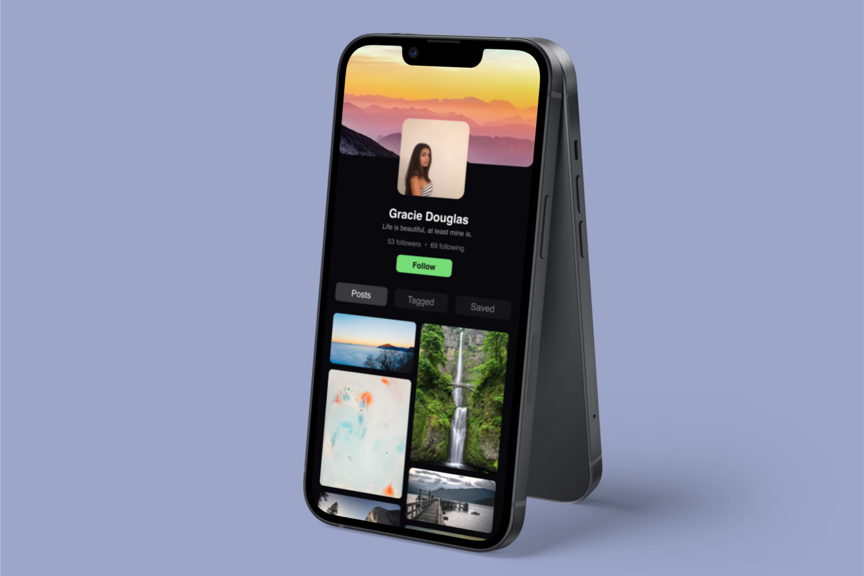 User Profile - Daily Designs (Day 6) app branding daily day6 design graphic design illustration minimal ui vector