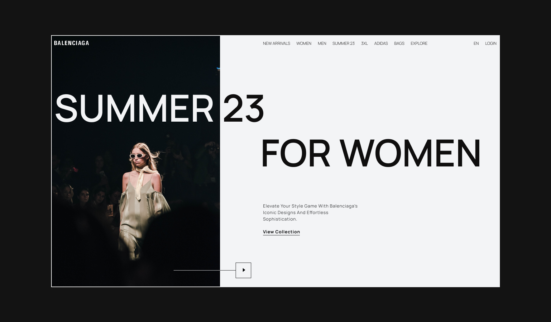Balenciaga Concept branding design typography ui